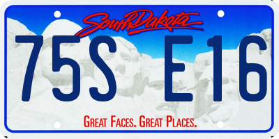 SD license plate 75SE16