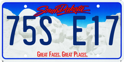 SD license plate 75SE17