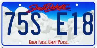 SD license plate 75SE18