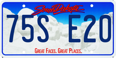 SD license plate 75SE20
