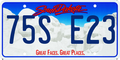 SD license plate 75SE23