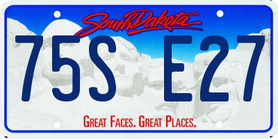 SD license plate 75SE27