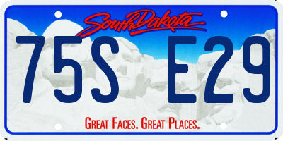 SD license plate 75SE29