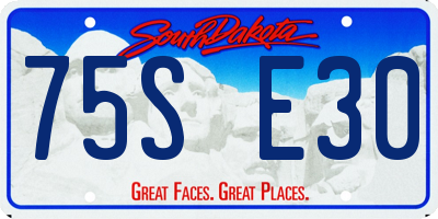 SD license plate 75SE30