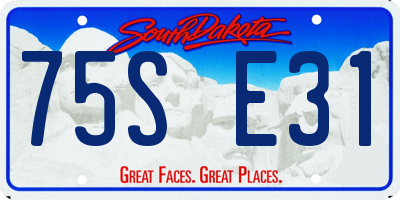 SD license plate 75SE31