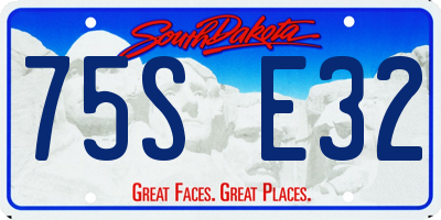 SD license plate 75SE32