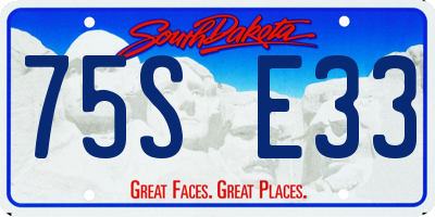 SD license plate 75SE33