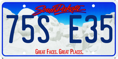 SD license plate 75SE35