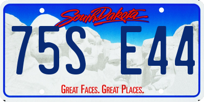 SD license plate 75SE44
