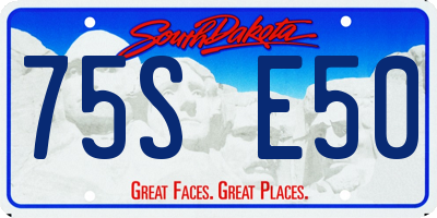 SD license plate 75SE50