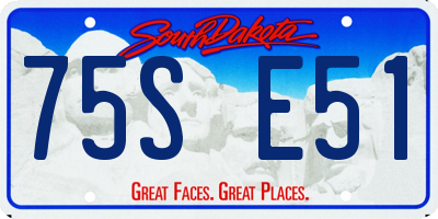SD license plate 75SE51