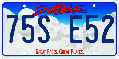 SD license plate 75SE52