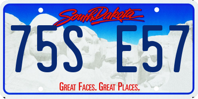 SD license plate 75SE57