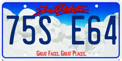 SD license plate 75SE64