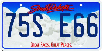 SD license plate 75SE66