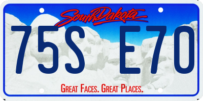 SD license plate 75SE70