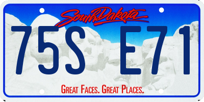 SD license plate 75SE71