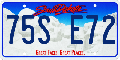 SD license plate 75SE72