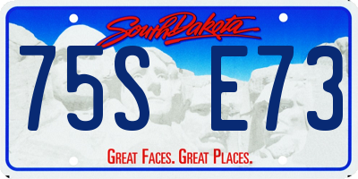 SD license plate 75SE73