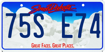 SD license plate 75SE74