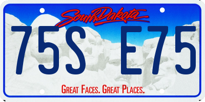 SD license plate 75SE75