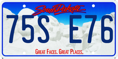 SD license plate 75SE76