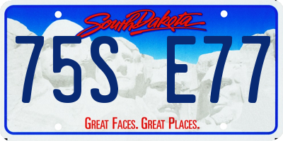 SD license plate 75SE77