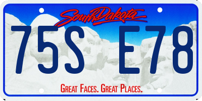 SD license plate 75SE78