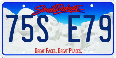 SD license plate 75SE79