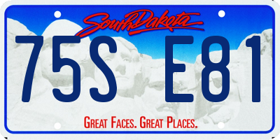 SD license plate 75SE81