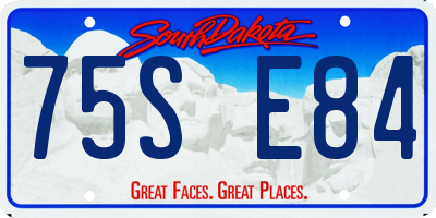 SD license plate 75SE84