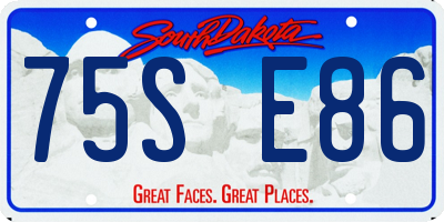 SD license plate 75SE86