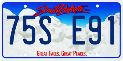 SD license plate 75SE91