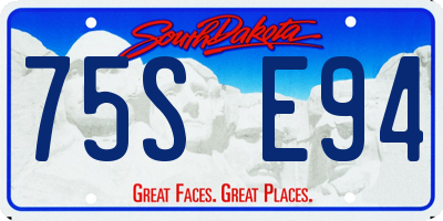 SD license plate 75SE94