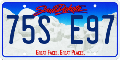 SD license plate 75SE97