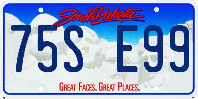SD license plate 75SE99