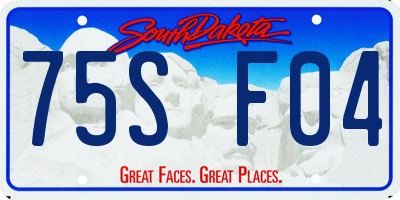 SD license plate 75SF04