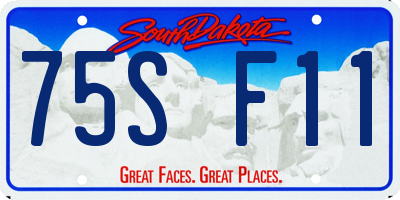 SD license plate 75SF11