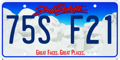 SD license plate 75SF21