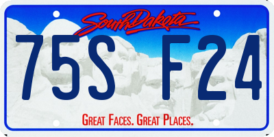 SD license plate 75SF24