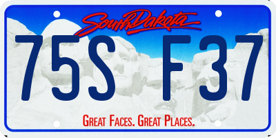 SD license plate 75SF37
