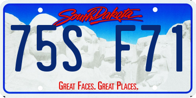 SD license plate 75SF71