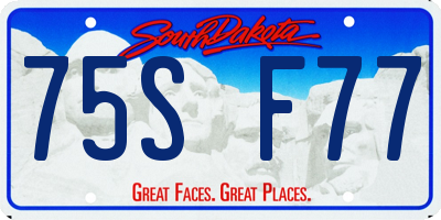 SD license plate 75SF77