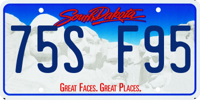 SD license plate 75SF95