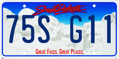 SD license plate 75SG11