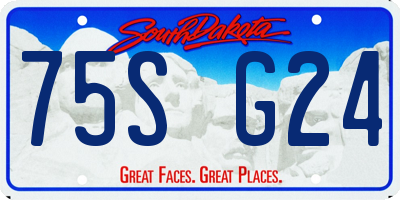 SD license plate 75SG24