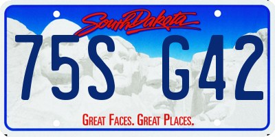 SD license plate 75SG42