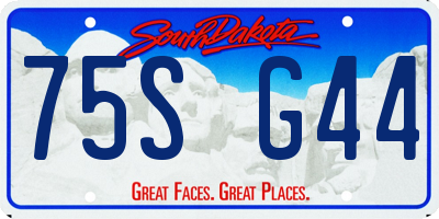 SD license plate 75SG44
