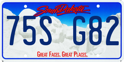 SD license plate 75SG82