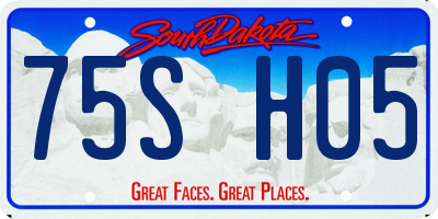 SD license plate 75SH05